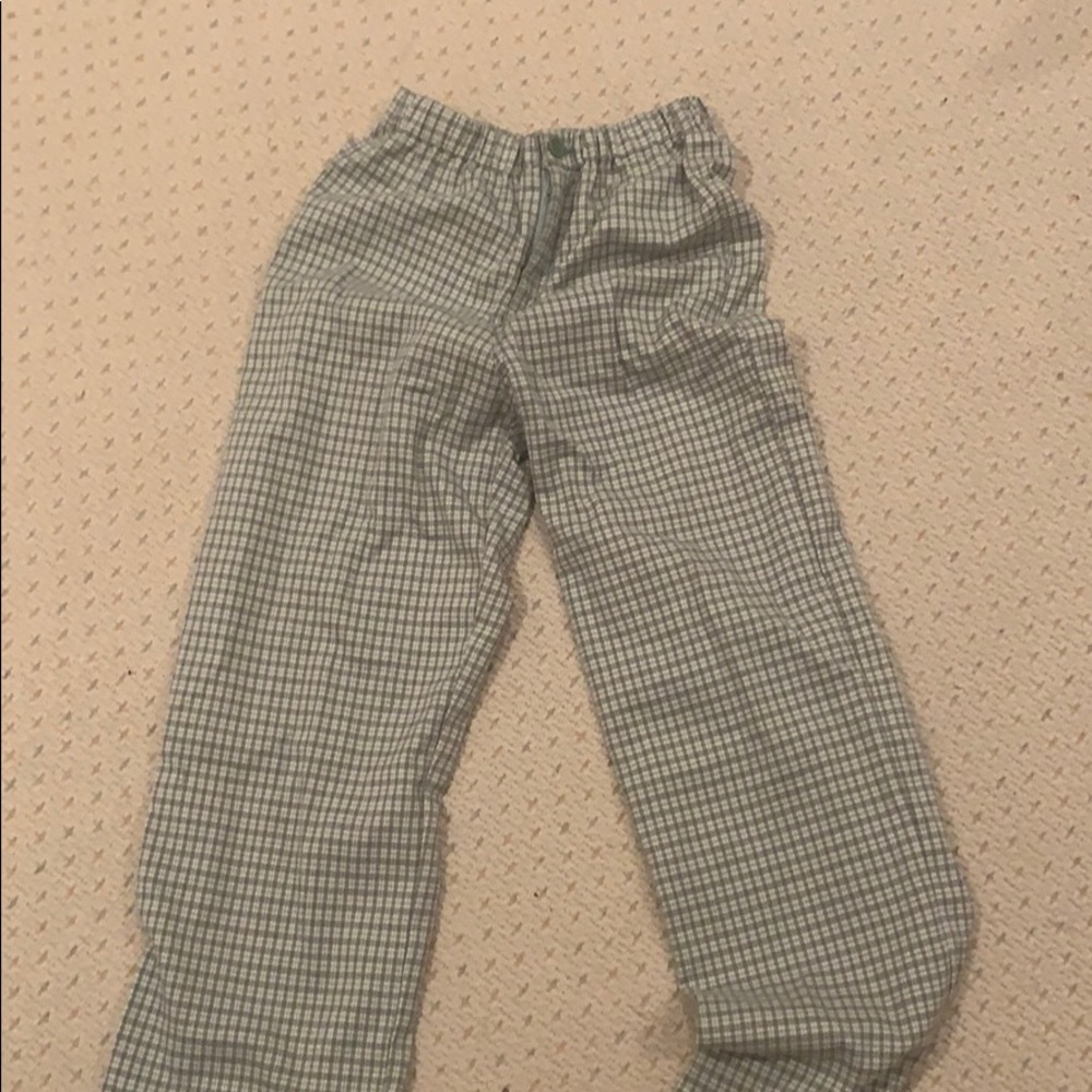 Brandy green plaid pants